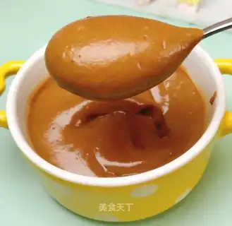 "Red dates, egg mashed."