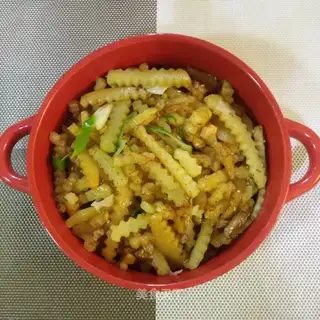 Dry potatoes