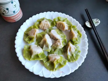 Emerald shrimp pork dumplings