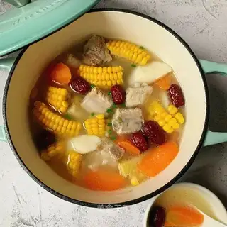 Corn steak soup