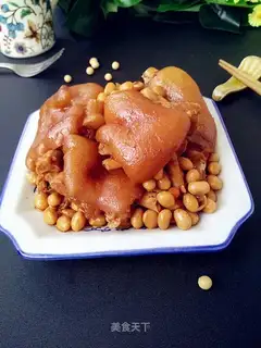 Pig hoof and soybeans