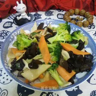 The broccoli fried abalone