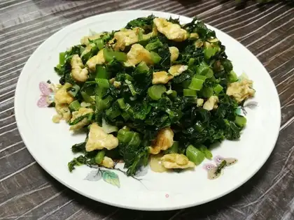 radish and fried eggs