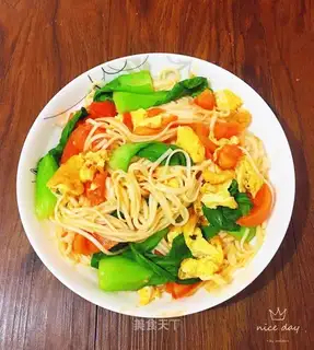Tomato eggnog noodles
