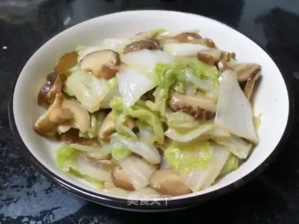 Mushrooms and cabbage