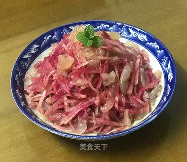 The radish stings