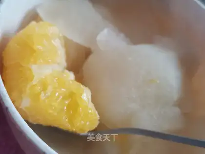 An orange pear