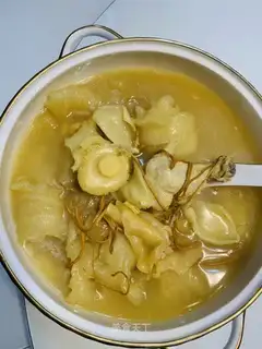 Abalone mollusc chicken leg soup
