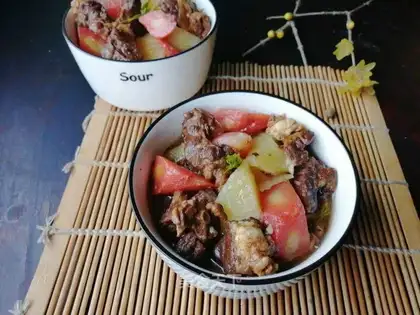 Cow and potatoes