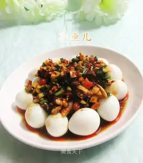 Salmon quail eggs