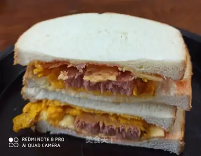 Ham omelet sandwich