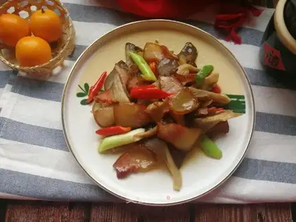 Pumpkin fried meat