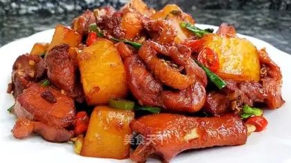 Fried potato chicken