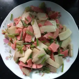 Apricot and ham sausage