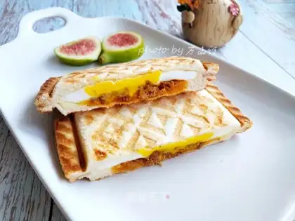 A tuna egg sandwich