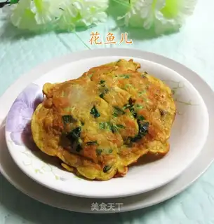 Fish tofu spinach omelet