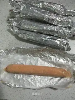 Homemade chicken ham sausages