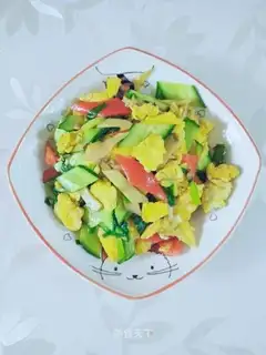 Egg-apricot cucumber
