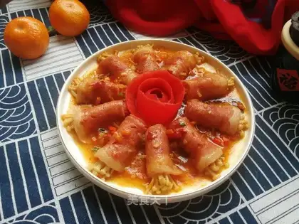 Bacon pins and mushrooms
