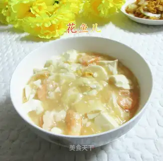 Shrimp duck eggs and tofu