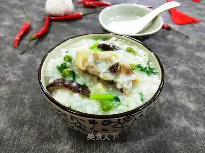 Porridge of mushroom peas