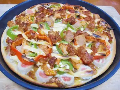 Barbecue lace pizza