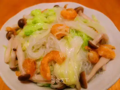 Stewed vermicelli with crab flavor and mushroom flavor