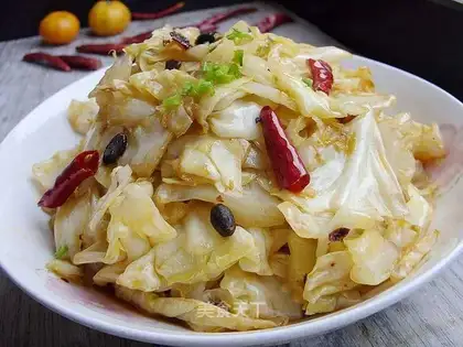 spicy cabbage with black bean sauce