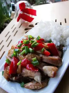 Roast chicken leg rice