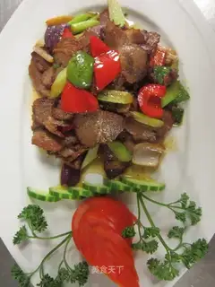 Double pepper re-cooked pork
