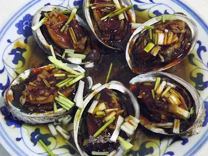 steamed fresh abalones