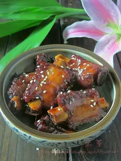 Oil-free sweet and sour pork ribs