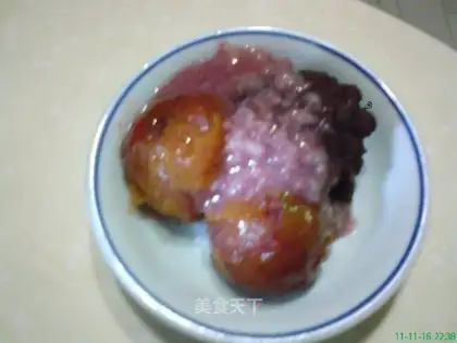 Red bean, hawthorn, glutinous rice ice