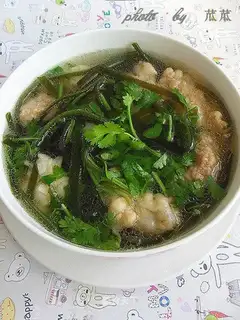 Crispy seaweed broth