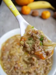 carrot liver mashed noodles thick soup