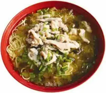 Potato and pickled cabbage noodles