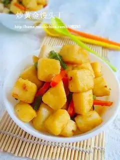 stir-fried golden steamed buns