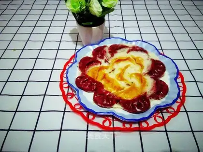 Colored fried dumplings
