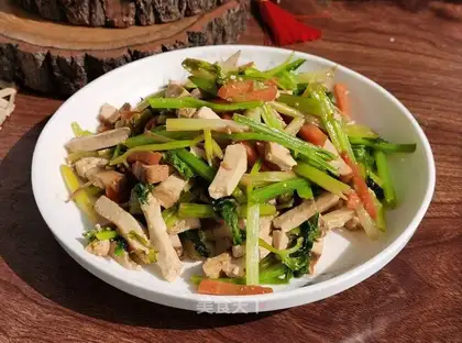 Celery fried beans