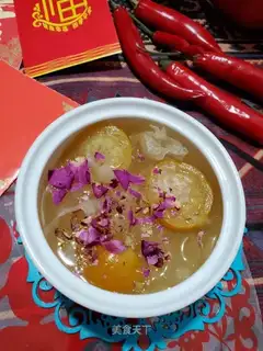 Orange silver ear rose soup
