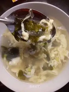 Seafood egg soup