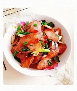 Garlic fried sausage