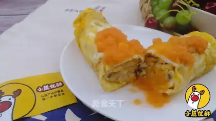 Egg roll foie liver fried rice