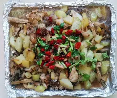 Homemade salmon head