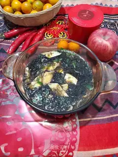 Eggskin pickles soup