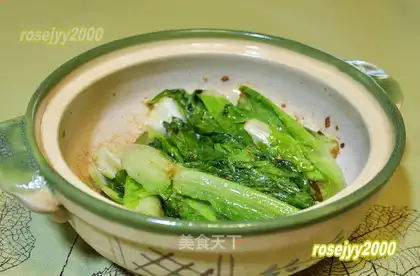 Shrimp sauce and garlic sprouts