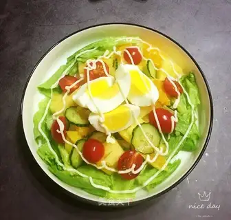 Fruit and vegetable egg salad