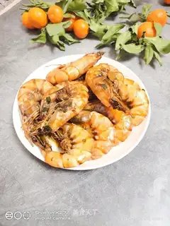 Red burning shrimp