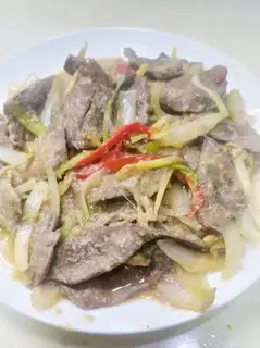 Onion fried liver