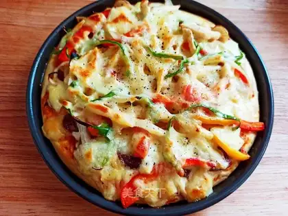 Beef sausage pizza